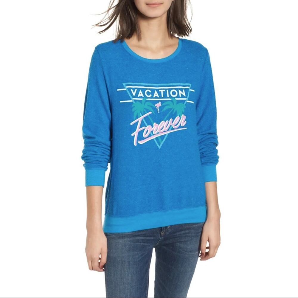 DREAM SCENE WILDFOX Vacation Forever Sweatshirt SZ Extra Small NWT
